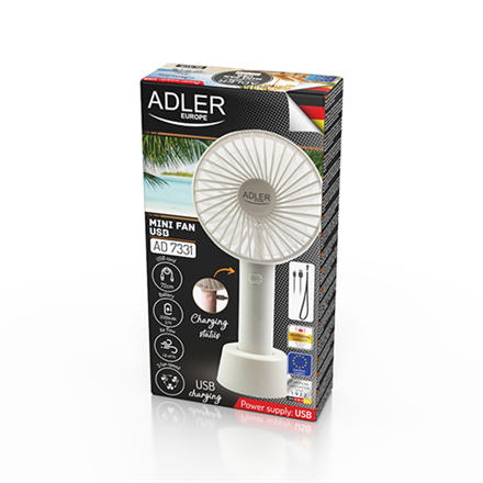Adler Fan AD 7331w Portable Mini Fan USB