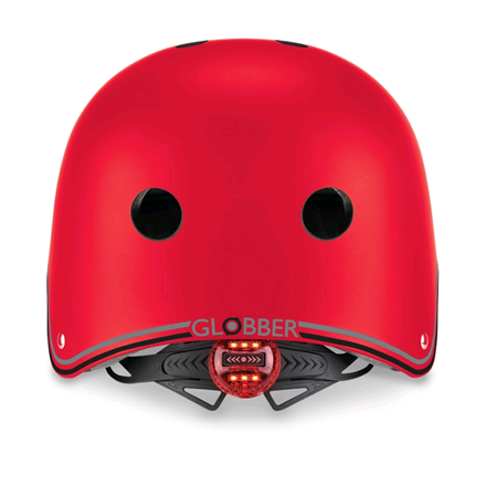 Globber Helmet Primo Lights Red