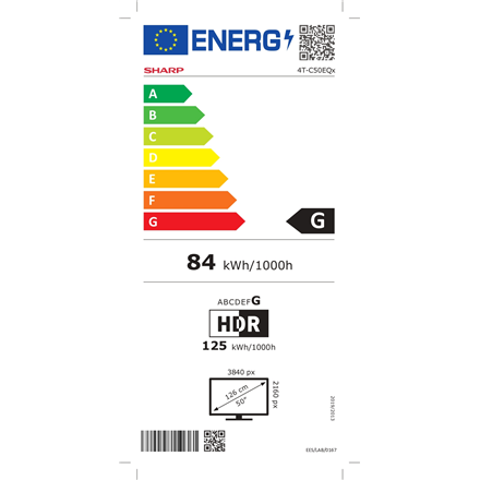 Sharp 50EQ3EA 50" (126cm) Quantum Dot 4K Ultra HD Smart Android TV
