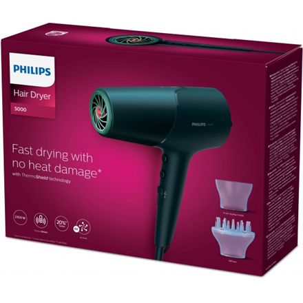 Philips Hair Dryer BHD512/00 2300 W Number of temperature settings 6 Ionic function Diffuser nozzle 