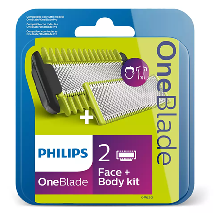 Philips OneBlade Face and Body kit QP620/50 Number of shaver heads/blades 2