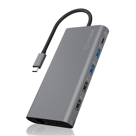 Raidsonic 12-in-1 USB Type-C dock with PD 100W BOX IB-DK4050-CPD 2xUSB 3.0 Type-A