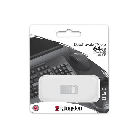Kingston USB 3.2 Flash Drive  DataTraveler micro 64 GB