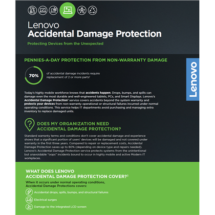 Lenovo Warranty 5Y Accidental Damage Protection One Lenovo Warranty  5Y Accidental Damage Protection