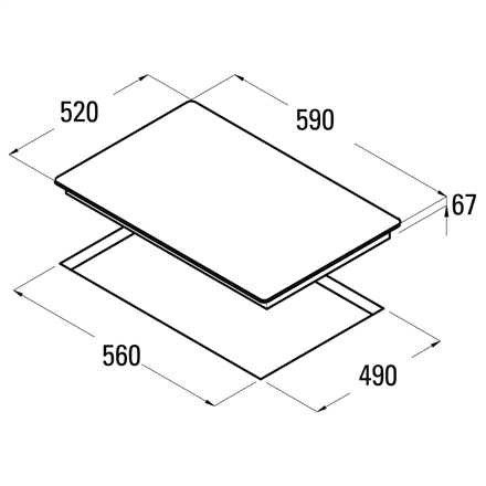 CATA Hob TN 604/B Vitroceramic