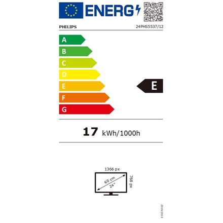 Philips LED TV (include 12V input) 24PHS5537/12  24" (60 cm)