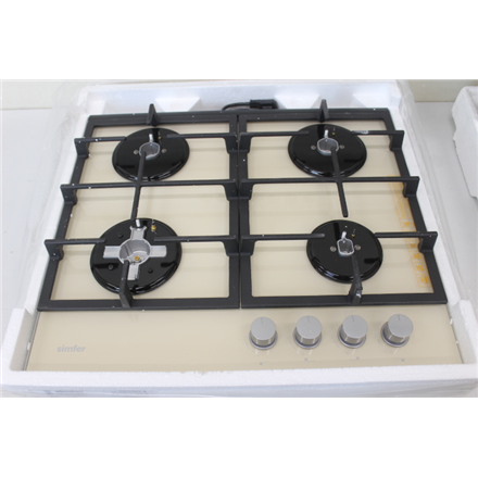 SALE OUT.  | Simfer | H6 403 TGWBJ | Hob | Gas on glass | Number of burners/cooking zones 4 | Mechan