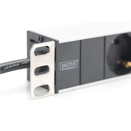 Digitus Aluminum outlet strip with 8 safety outlets 	DN-95401 Sockets quantity 8
