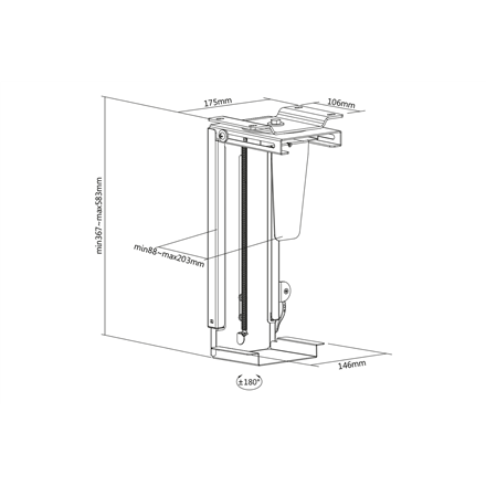 Digitus PC Table Mount 	DA-90411