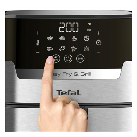 TEFAL Air Fryer with Grill EY505D15 Power 1400 W