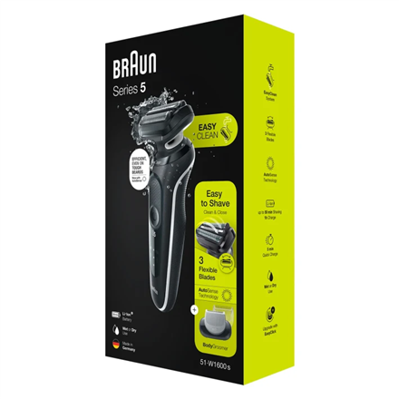 Braun Shaver 51-W1600s	 Operating time (max) 50 min