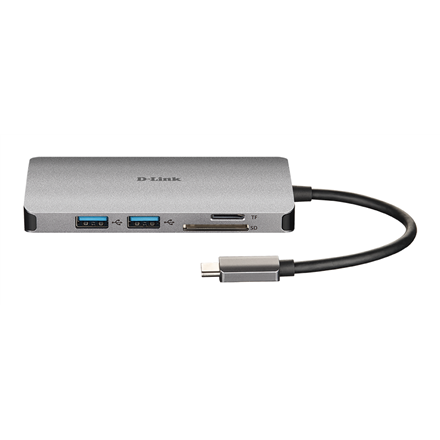 D-Link 8-in-1 USB-C Hub with HDMI/Ethernet/Card Reader/Power Delivery DUB-M810	 0.15 m