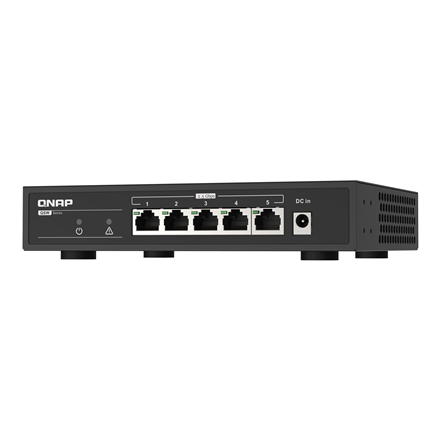 QNAP | 5 port 2.5Gbps Auto Negotiation (2.5G/1G/100M) | QSW-1105-5T | Unmanaged | Desktop | 1 Gbps (