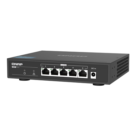 QNAP | 5 port 2.5Gbps Auto Negotiation (2.5G/1G/100M) | QSW-1105-5T | Unmanaged | Desktop | 1 Gbps (