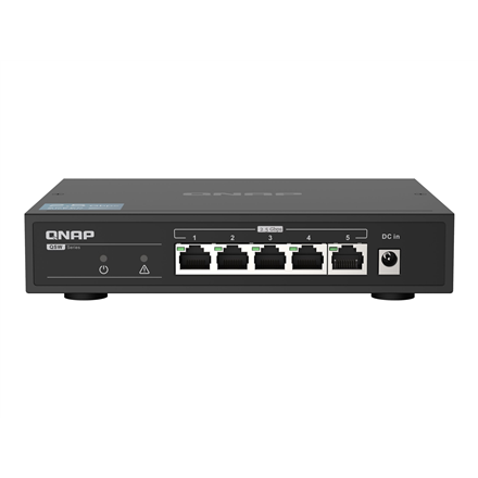 QNAP | 5 port 2.5Gbps Auto Negotiation (2.5G/1G/100M) | QSW-1105-5T | Unmanaged | Desktop | 1 Gbps (