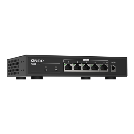 QNAP | 5 port 2.5Gbps Auto Negotiation (2.5G/1G/100M) | QSW-1105-5T | Unmanaged | Desktop | 1 Gbps (