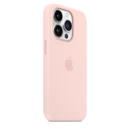 Apple 14 Pro Silicone Case with MagSafe Chalk Pink