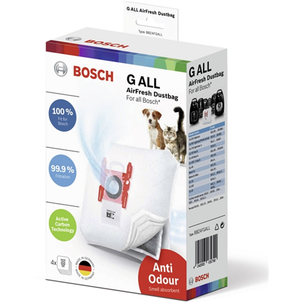 Bosch AirFresh GALL Vacuum cleaner bag BBZAFGALL Number of bags 4 pcs/box