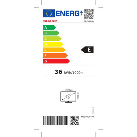 Sharp 40FG2EA 40" (101cm) Full HD Android Frameless TV