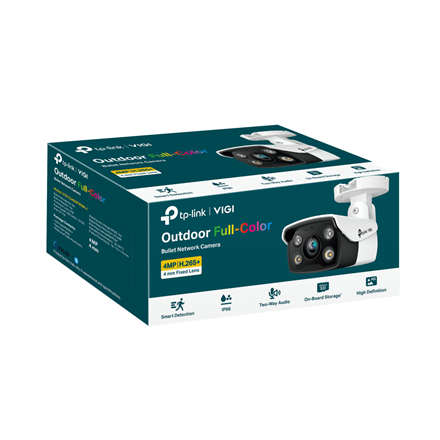 TP-LINK VIGI 4MP Outdoor Full-Color Network Camera VIGI C340 Bullet 4 MP 6 mm IP66 H.265+/H.265/H.26