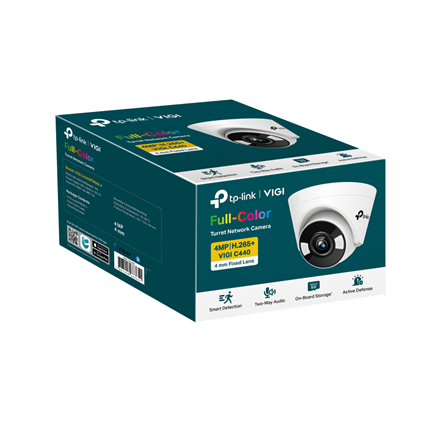 TP-LINK VIGI 4MP Full-Colour Turret Network Camera VIGI C440 Dome 4 MP 2.8 mm H.265+/H.265/H.264+/H.
