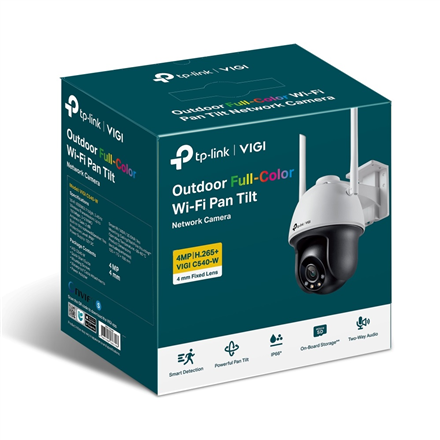 TP-LINK VIGI 4MP Outdoor Full-Color Wi-Fi Pan Tilt Network Camera VIGI C540-W Dome