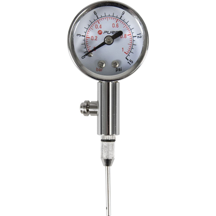 Pure2Improve | Pressure Gauge | Silver