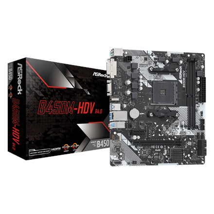 ASRock B450M-HDV R4.0 Processor family AMD