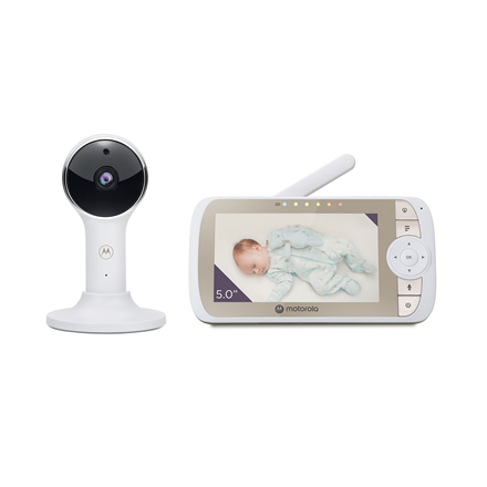 Motorola Full HD Wi-Fi Video Baby Monitor with Crib Mount  VM65X CONNECT 5.0" White/Gold