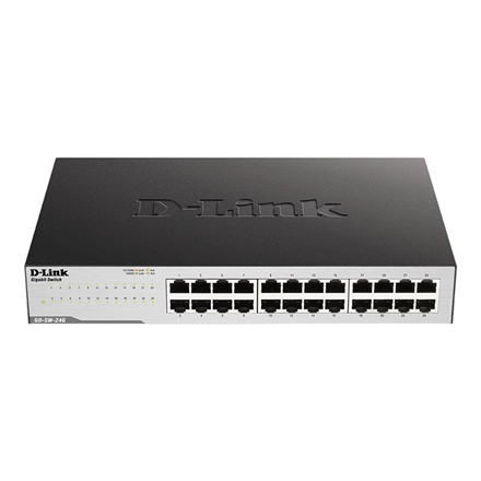 D-Link | 24-Port Gigabit Easy Desktop Switch | GO-SW-24G | Unmanaged | Desktop/Rackmountable | 24 mo