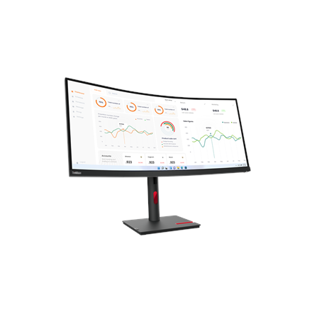 Lenovo ThinkVision T34w-30 34 3440x1440/21:9/350 nits/DP/HDMI/USB Type-C/Black/3Y Warranty