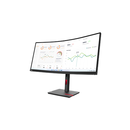 Lenovo ThinkVision T34w-30 34 3440x1440/21:9/350 nits/DP/HDMI/USB Type-C/Black/3Y Warranty