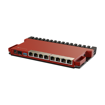 MikroTik Router  L009UiGS-RM No Wi-Fi 10/100/1000 Mbit/s Ethernet LAN (RJ-45) ports 8 Mesh Support N