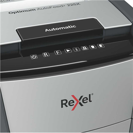 Rexel | Optimum AutoFeed+ 225X Automatic Cross Cut Paper Shredder P4 | Black | 60 L | Paper shreddin