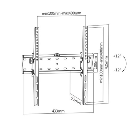 Gembird TV wall mount 	WM-55T-02 32-55 "