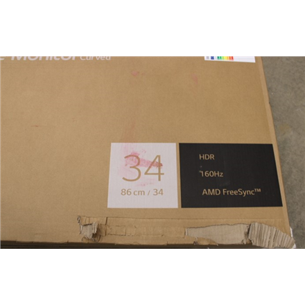 SALE OUT. LG 34WP65CP-B 34" curved UltraWide VA/ 3440 x 1440/21:9/5ms/300cd/HDMI/Headset output/Blac