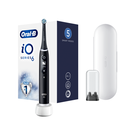 Oral-B Electric Toothbrush iO6 Series For adults Rechargeable Black Onyx Number of brush heads inclu