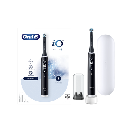 Oral-B Electric Toothbrush iO6 Series For adults Rechargeable Black Onyx Number of brush heads inclu