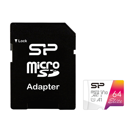 Silicon Power microSDHC UHS-I Memory Card Elite 64 GB