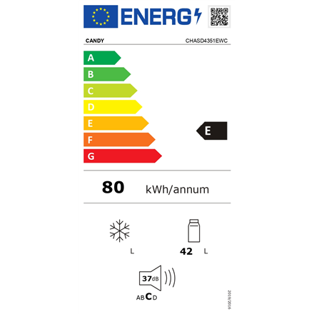 Candy Refrigerator CHASD4351EWC Energy efficiency class E