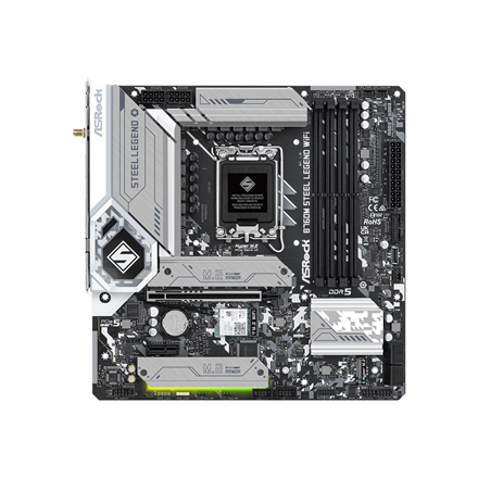 ASRock | B760M Steel Legend WiFi | Processor family Intel | Processor socket LGA1700 | DDR5 DIMM | M