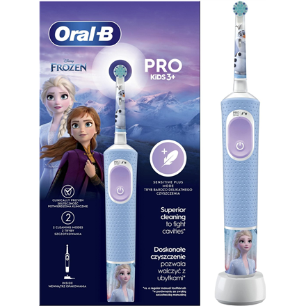 Oral-B Electric Toothbrush Vitality PRO Kids Frozen Rechargeable For children Number of brush heads 