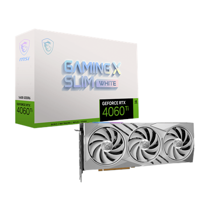 MSI | GeForce RTX 4060 Ti GAMING X SLIM WHITE | NVIDIA | 16 GB | GeForce RTX 4060 Ti | GDDR6 | HDMI 