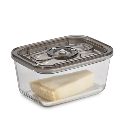 Caso Glass Vacuum Container with Plastic Lid VacuBoxx Eco L Transparent