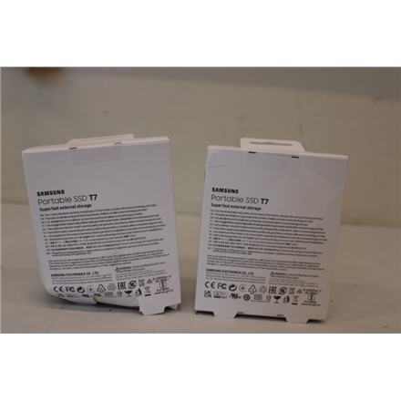 SALE OUT. Samsung MU-PC1T0T/WW Portable SSD T7 USB 3.2 1TB Silver Samsung DAMAGED PACKAGING