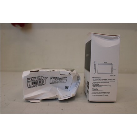 SALE OUT. Samsung MU-PC1T0T/WW Portable SSD T7 USB 3.2 1TB Silver Samsung DAMAGED PACKAGING