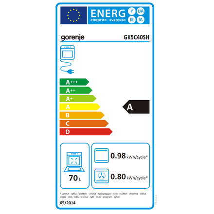 Gorenje Cooker GK5C40SH Hob type  Gas