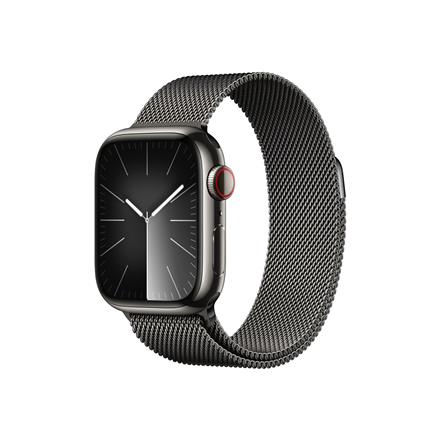 Apple Watch Series 9 GPS + Cellular 41mm Graphite Stainless Steel Case with Graphite Milanese Loop 