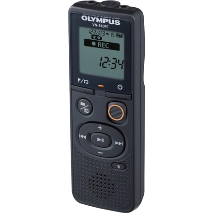 Olympus Digital Voice Recorder (OM Branded) VN-540PC Segment display 1.39' WMA Black