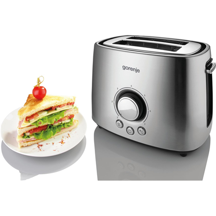 Gorenje Toaster T1000E Power 1000 W Number of slots 2 Housing material  Metal Stainless Steel